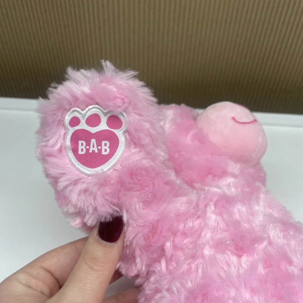 Build-A-Bear Pink Teddy Bear Plush Stuffed Animal Toy Heart Nose